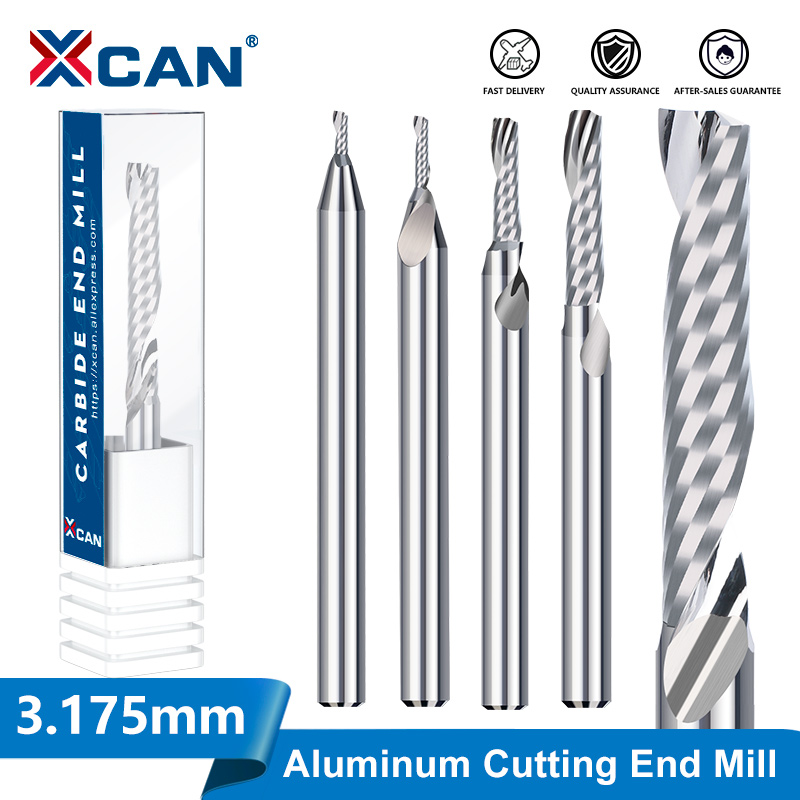 XCAN 3.175mm Shank 1-Flute Upcut Spiral End Mill