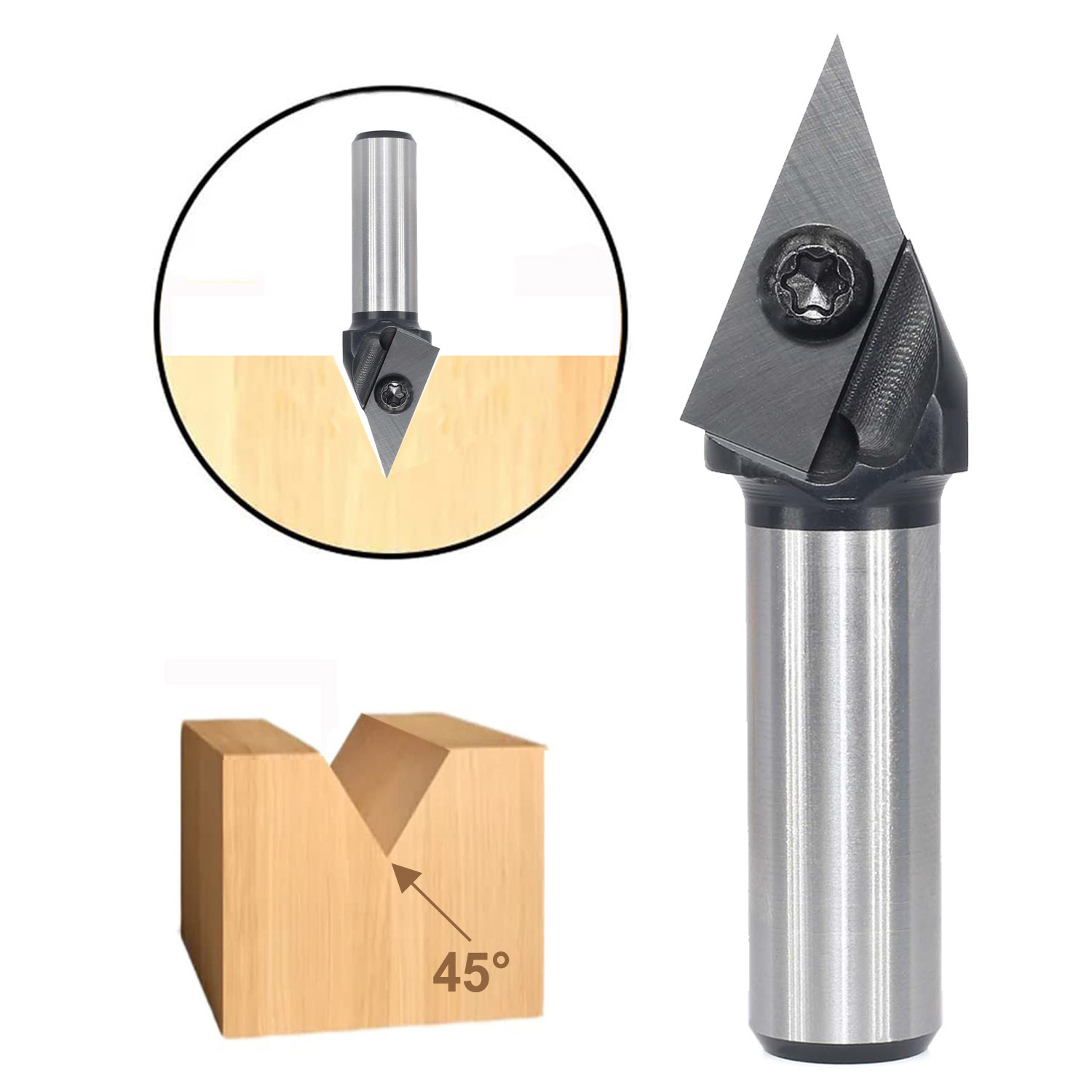 90-Degree V-Bit (1/4" Shank)
