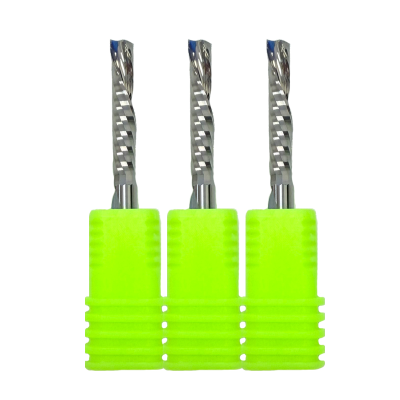 3.175mm Shank 1-Flute Downcut Spiral End Mill (10-Piece Set)