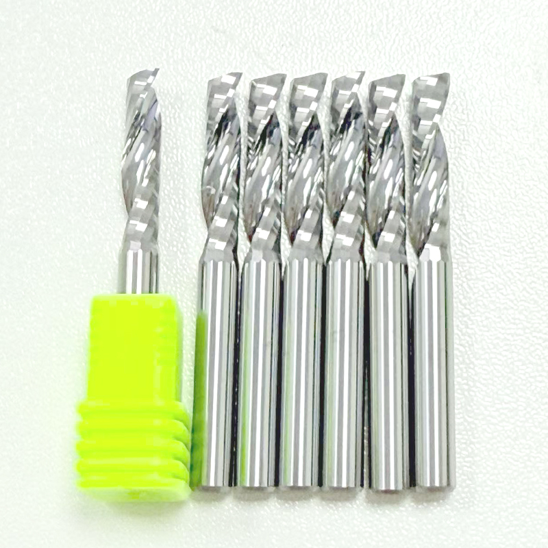 3.175mm Shank 1-Flute Upcut Spiral End Mill (10-Piece Set)