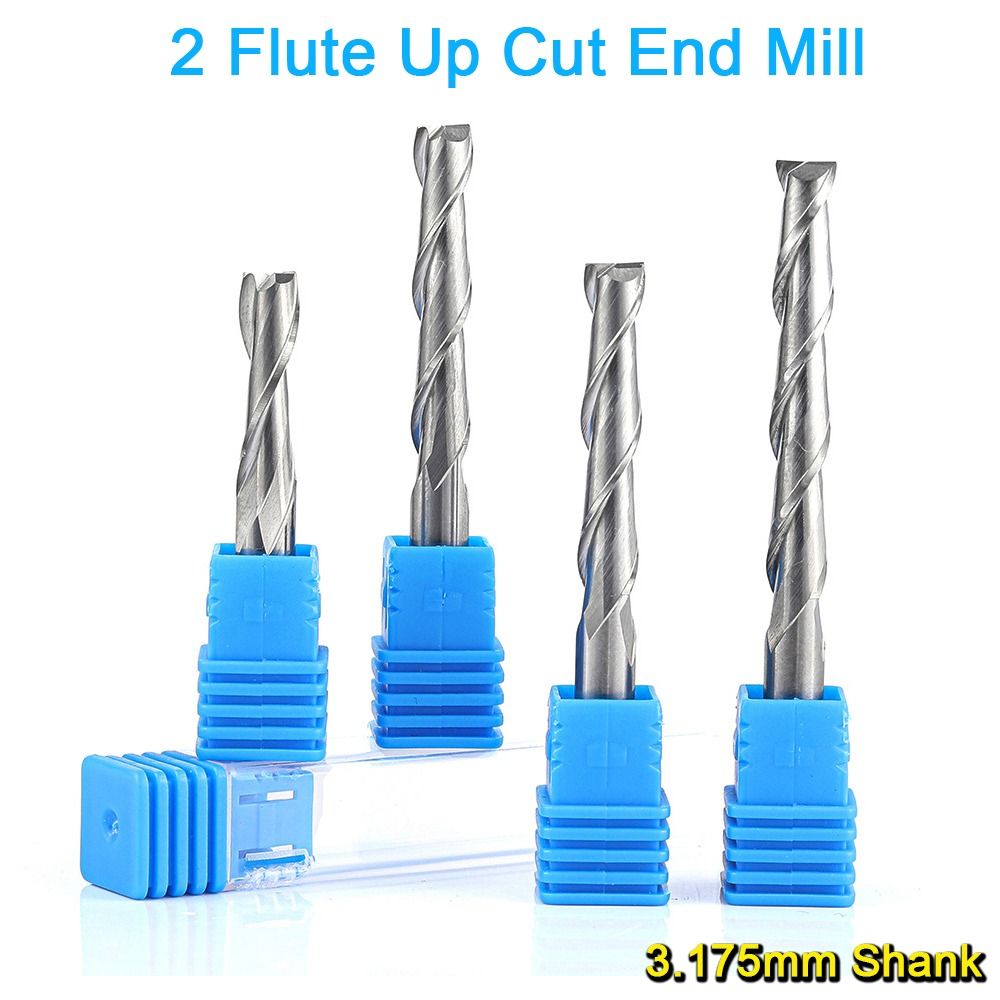 3.175mm Shank 2-Flute Upcut Spiral End Mill