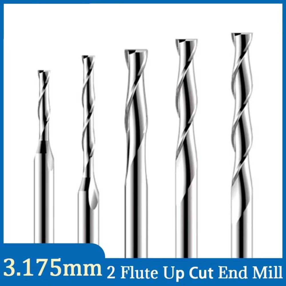 3.175mm Shank 2-Flute Upcut Spiral End Mill