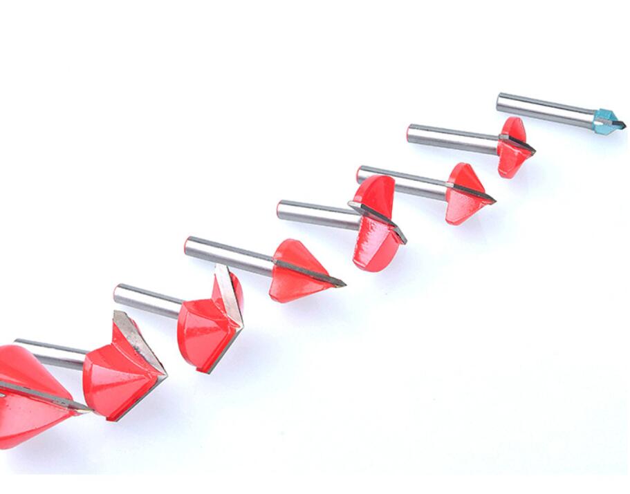 6mm Shank 2-Flute 150-Degree V-Groove Bit