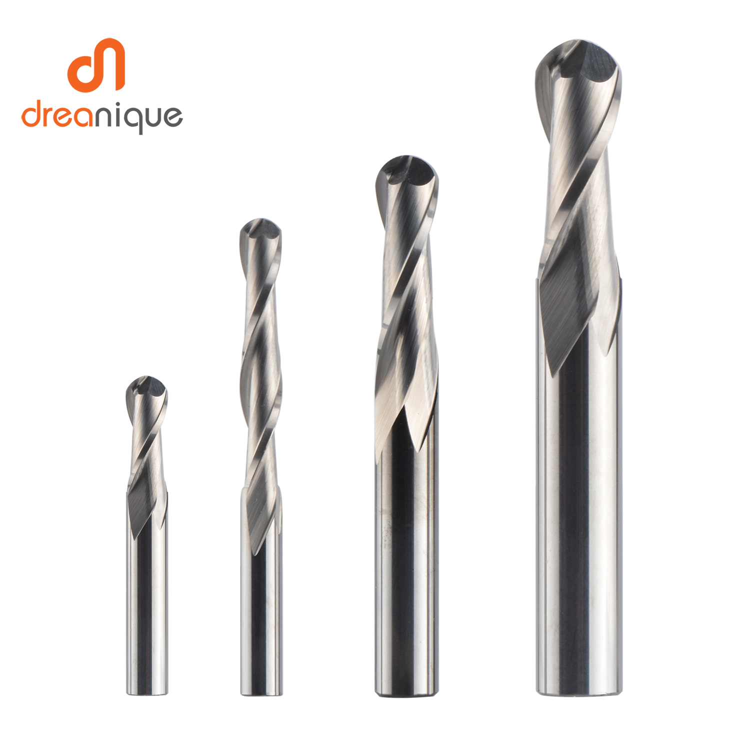 Dreanique 2-Flute 6mm Shank Ball Nose End Mill
