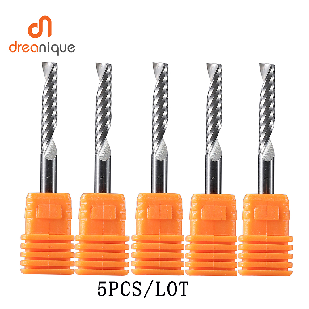 Dreanique 1-Flute End Mill 5-Piece Set (6mm Shank)