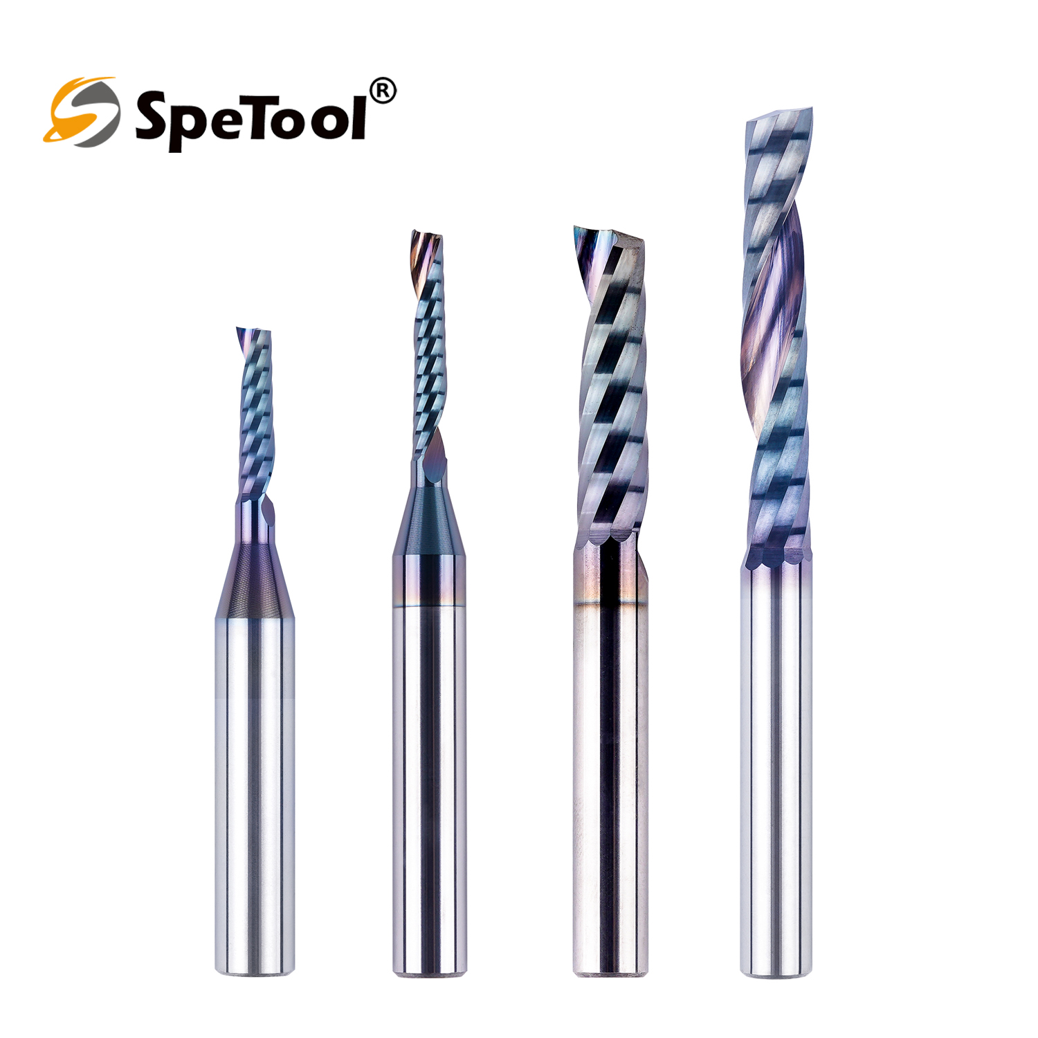 SpeTool 1/4" Shank 1-Flute Upcut Spiral End Mill