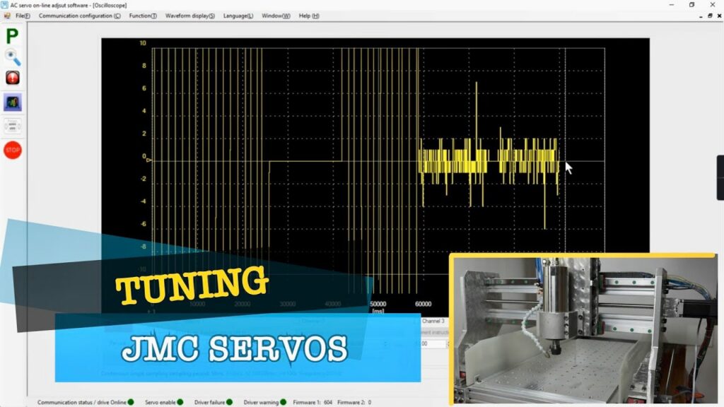 Ajuste de motor JMC Servo IHSV57 - YouTube