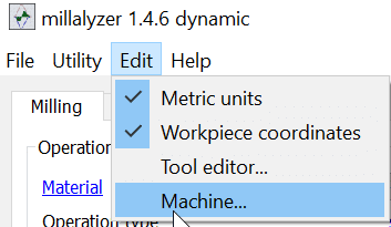 millalyzer edit machine