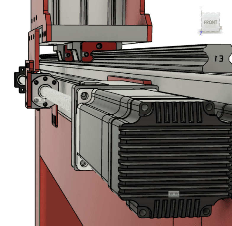 プロの diy cnc マシンの側面図