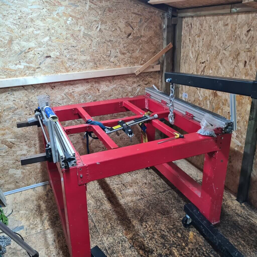 Mightymill cnc lift in shed